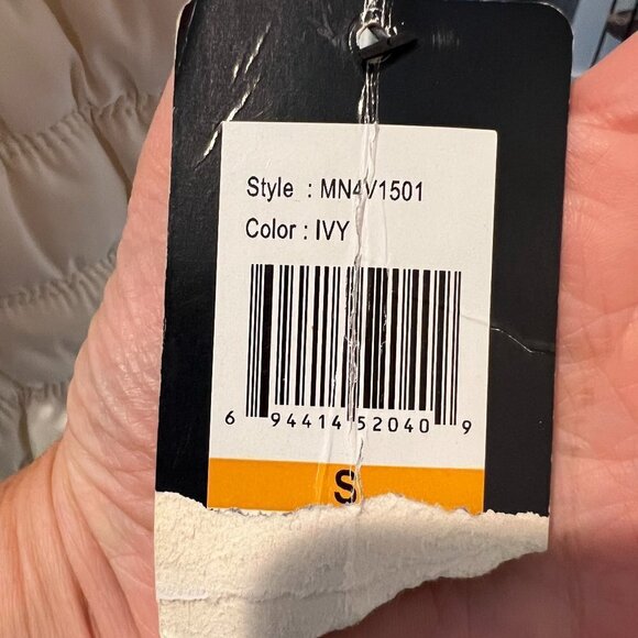 NWT Marc New York White with Black Faux leather paneled Zip Vest, Size Small - Picture 10 of 12